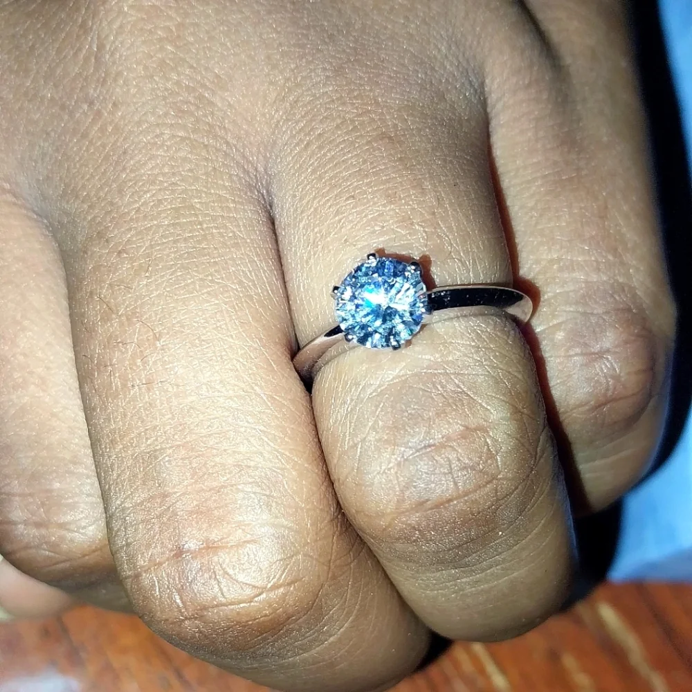 925 sterling silver Diamond wedding ring.